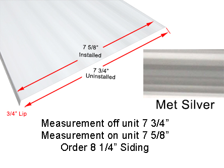 Siding - 024 - 8 1/4" x 345" - 1MDM AM - Metallic Silver