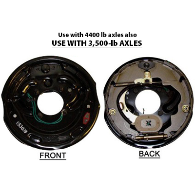 Axle - Backer Plate - LH - 10" - For 272341 - #4400 - Straight - LCI