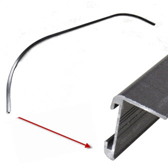 Trim - Prebent - Ext Long Leg - ODS Lite - w/Flush Floor - Black