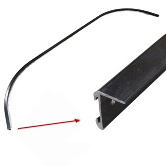 Trim - Prebent - Ext Long Leg - DS Lite - w/Flush Floor - Black