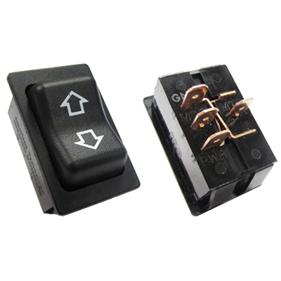 Switch - 40 Amp - Reversing Motor - 4 Terminal - Open - Black