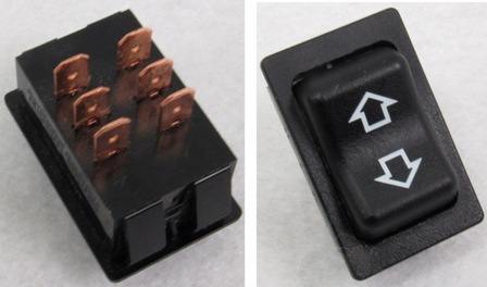 Monitor Panel - Switch Only - Hydraulic Slideout - 6 Terminal - 40 Amp - DPDT - Black