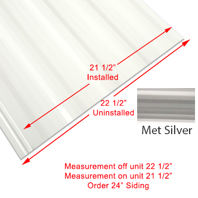 Siding - 024 - 24" x 96" - 1MDM SL - Metallic Silver - IN ONLY