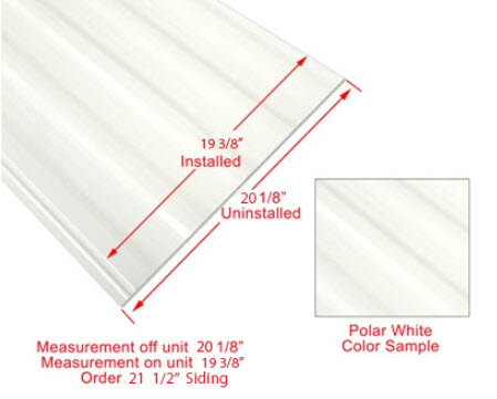 Siding - 024 - 21 1/2" x 96" - 1MDM SL - Polar White