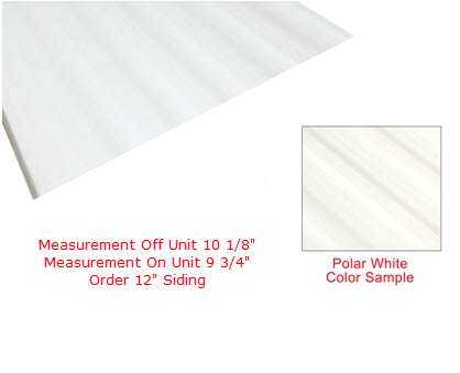 Siding - 024 - 12" x 96" - 1MDM AM - Polar White