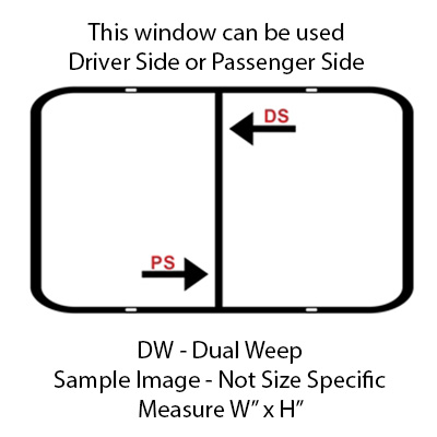Window - 18" x 22" - DW - Grey 20 - Temp - Black Frame - 8800-44077