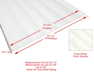 Siding - 024 - 24" x 96" - 1MDM AM - Polar White