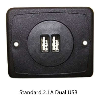 Plate - Charging Station - Sigma - w/12V/USB Port - Square - Black