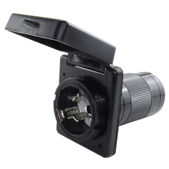 Recept - Inlet - 125V - 50A - 50AINBL - Black