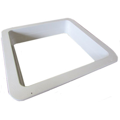 GARNISH, ROOF VENT, 3-5/32", LEG, WHITE