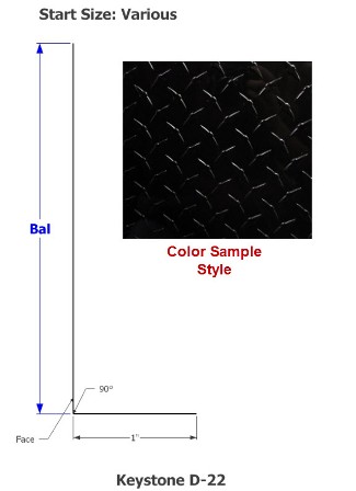 Siding - Metal - 024 - 29 1/4" x 96" - D-22 - Black - TE - w/Film