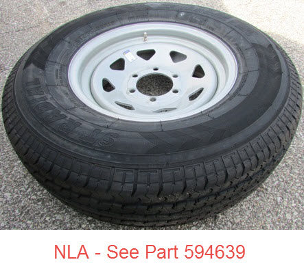 Tire - Trailer King II - ST235/80R16 E - SRW - 16" x 6" - 6-5.5 - Spk - Slv