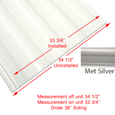 Siding - 024 - 36" x 96" - 1MDM SL - Met. Silver