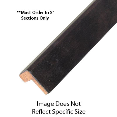 Trim - Slideout Base - 3/4" x 1 1/4" - RL - Hardwood Cherry - Durango Chocolate - (Must Be Ordered in 8' Sections)