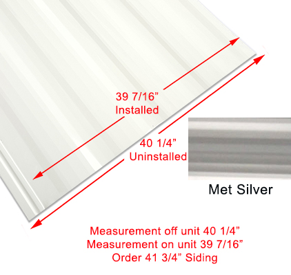 Siding - Metal - 024 - 41 3/4" x 96" - 1MDM SL - Met. Silver
