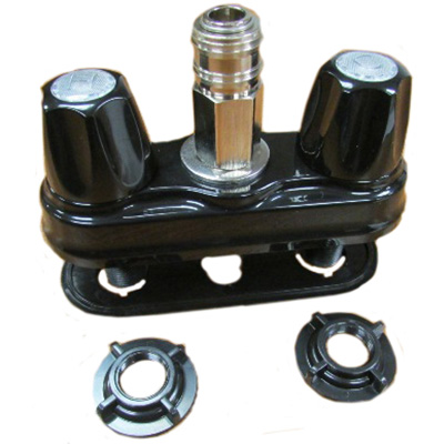 Faucet - Outside - 4" On-Center - Quick Disconnect - Black - 24/Ctn