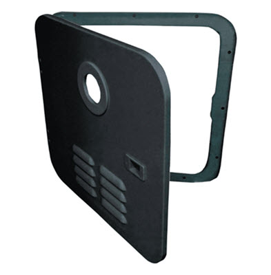 DOOR KIT, NEW INSTALL & SUB. 6 GAL., BLACK