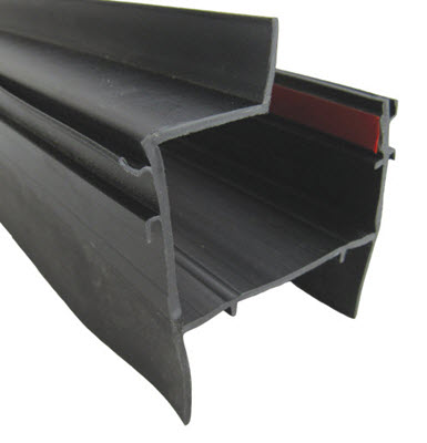 Seal - Double Wiper - Wall Jamb - 1.875" x 85" - Tri-Extruded - TPV - Black