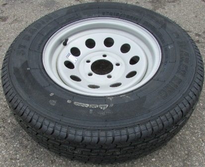 Tire - Trailer King II - ST215/75R14 D - Sunrise Wheel - 14" x 5.5" - 5-4.5 - Mod - Slv - 3.19CB