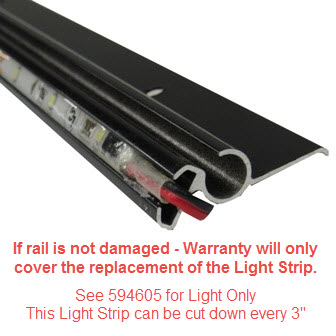 Awning - Wall Light Kit - 14' - VL - Black Plastic - 5 1/2" Offset - LED - RH