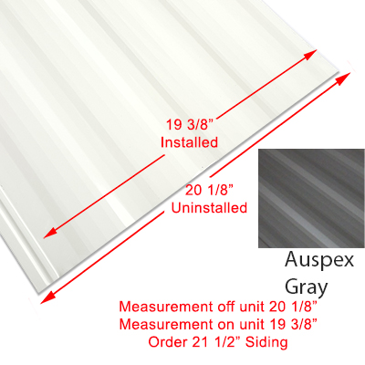 Siding - 024 - 21 1/2" x 96" - 1MDM SL - Auspex Gray