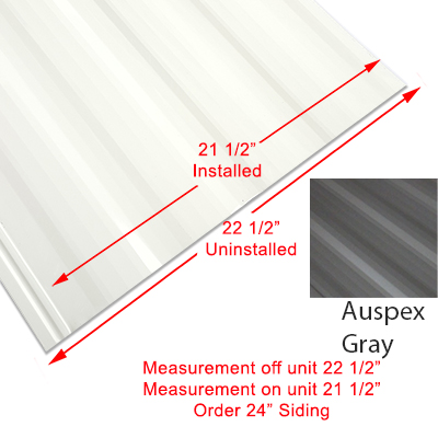 Siding - 024 - 24" x 96" - 1MDM SL - Auspex Gray