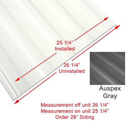 Siding - 024 - 28" x 96" - 1MDM SL - Auspex Gray
