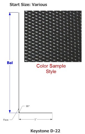 Skirt - Metal - 030 - 18" x 150" - D-22 - Black - TP - DE