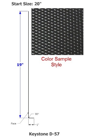 Skirt - Metal - 030 - 20" x 150" - D-57 - Black - TP - DE