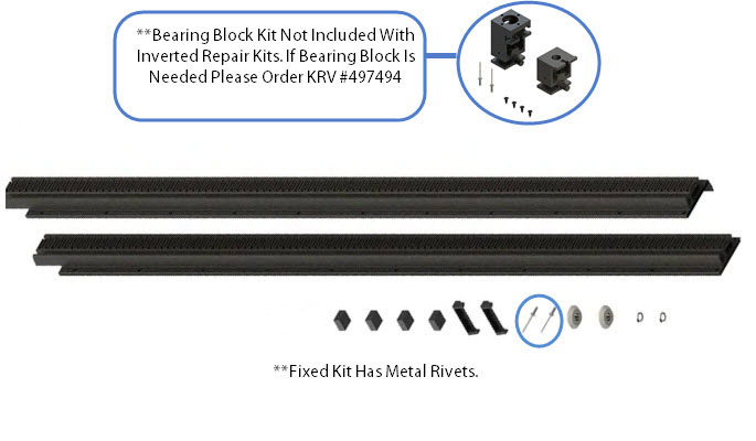 Inverted Dual Rack Repair Kit-Fixed Side (Black)
