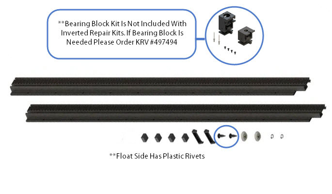 Inverted Dual Rack Repair Kit-Float Side (Black)