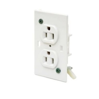 Recept - 125V - 15A - Duplex - White - Wirecon WDRU15WT