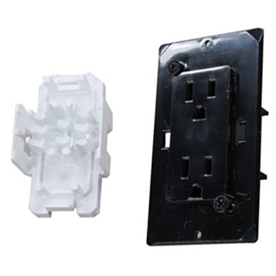 Recept - 120V - 15A - Duplex - Wirecon - Black - WDRDU15BKSPFW