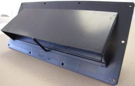 Ext Wall Vent, Black, 5/8in Collar Length