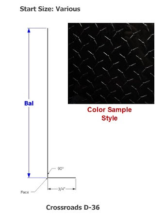 Siding - 024 - 24" x 96" - D-36 - Tread Emb w/Film - Black