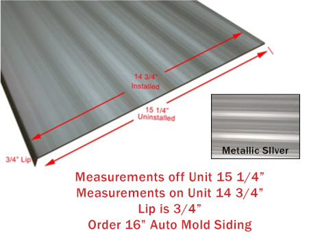 Siding - 024 - 16" x 96" - 1MDM AM - Met. Silver