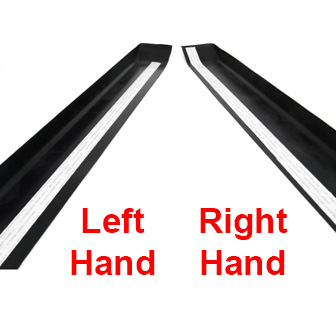 Trim - Slideout Floor - 44" x 2 3/8" - LH - w/1 Strip Dbl Tape - ABS - Black