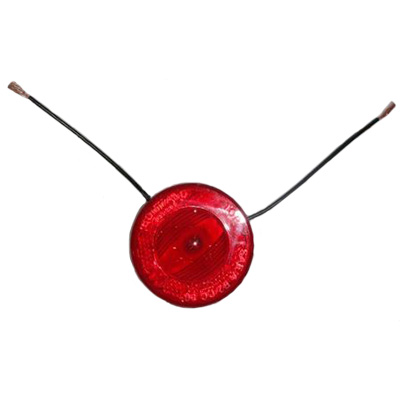 Light - Clearance - Round - 2 1/2" - Red Lens w/Reflex - Black Base - Incandescent