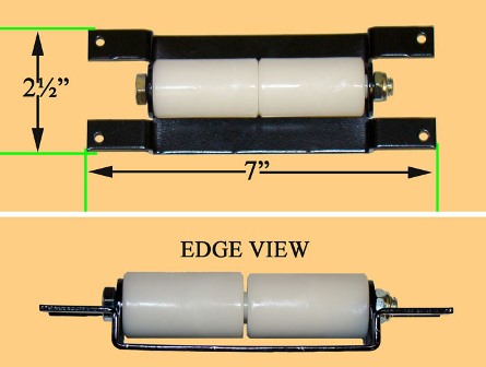 Mechanism - Slideout - Hole in Bottom w/2 White Rollers