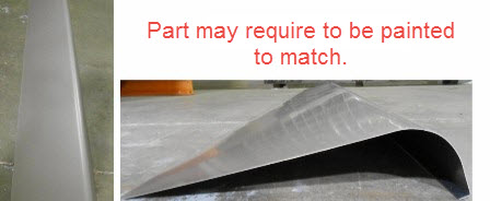 Skirt - Metal - .030 - 19.125" x 144" - Champange Beige - 90 degree bend - NO HEM - w/Radius - w/PVC