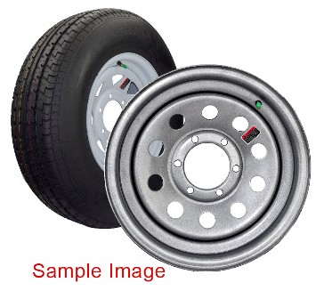 Tire - Sterling - ST205/75R15 LRC - 15" x 5" - 5H 4.5 - Sport - Silver Modular Wheel - Nitrogen