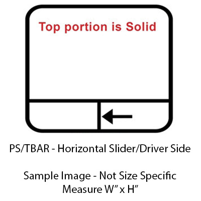 Window - 60" x 35" x 9" - PS/TBAR - Grey 20 - Temp - Black Frame