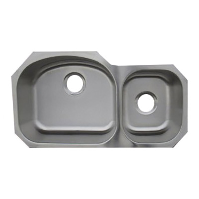 Sink - Kitchen - 32" x 17" x 8" x 7"D - Undermount - Double Offset Bowls - 20 Ga. - Stainless Steel