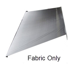 Awning - Fabric Only - 18' - w/LED Light Strip - Solid Black - Electric Fabled