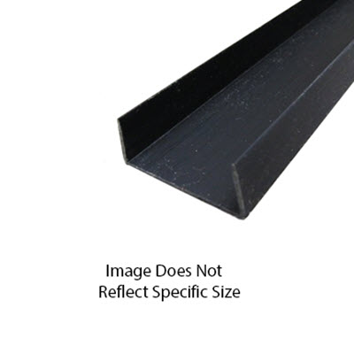 Trim - U-Channel - 1 1/8" x 8' - 6038 - Black