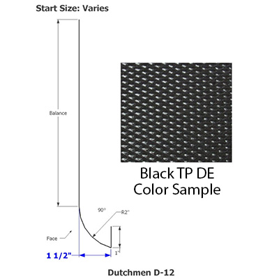 Skirt - Metal - 030 - 22 1/2" x 151" - D-903 - Black - TC - DE