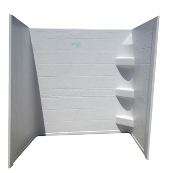 Shower - Surround - 30" x 48" x 52" - Tile 1 Pc - White