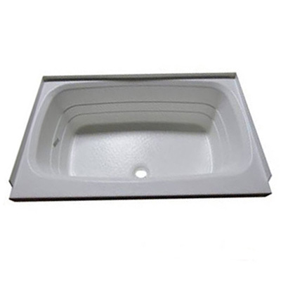 Tub - Full - 24" x 38" - Center Drain - White - Min Qty/20