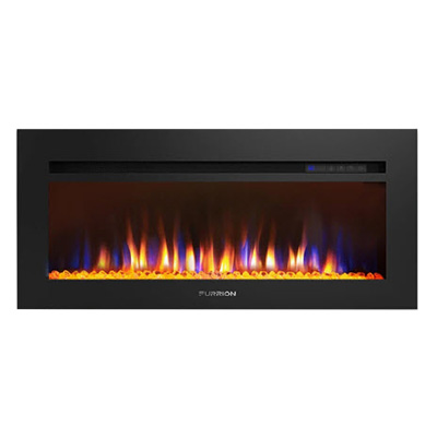 Fireplace - 40" - Electric - Flush Mount - Crystal Platform - FF40SC15A-BL