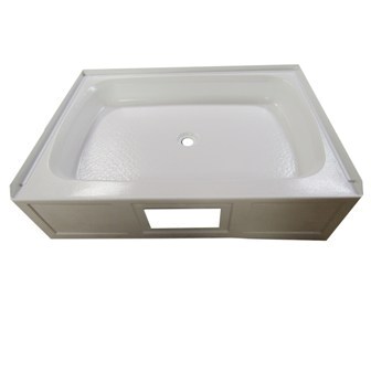 Shower - Pan - 30" x 40" - Rectangle - 10.5" Apron - w/Access Door - White - Min Qty/20